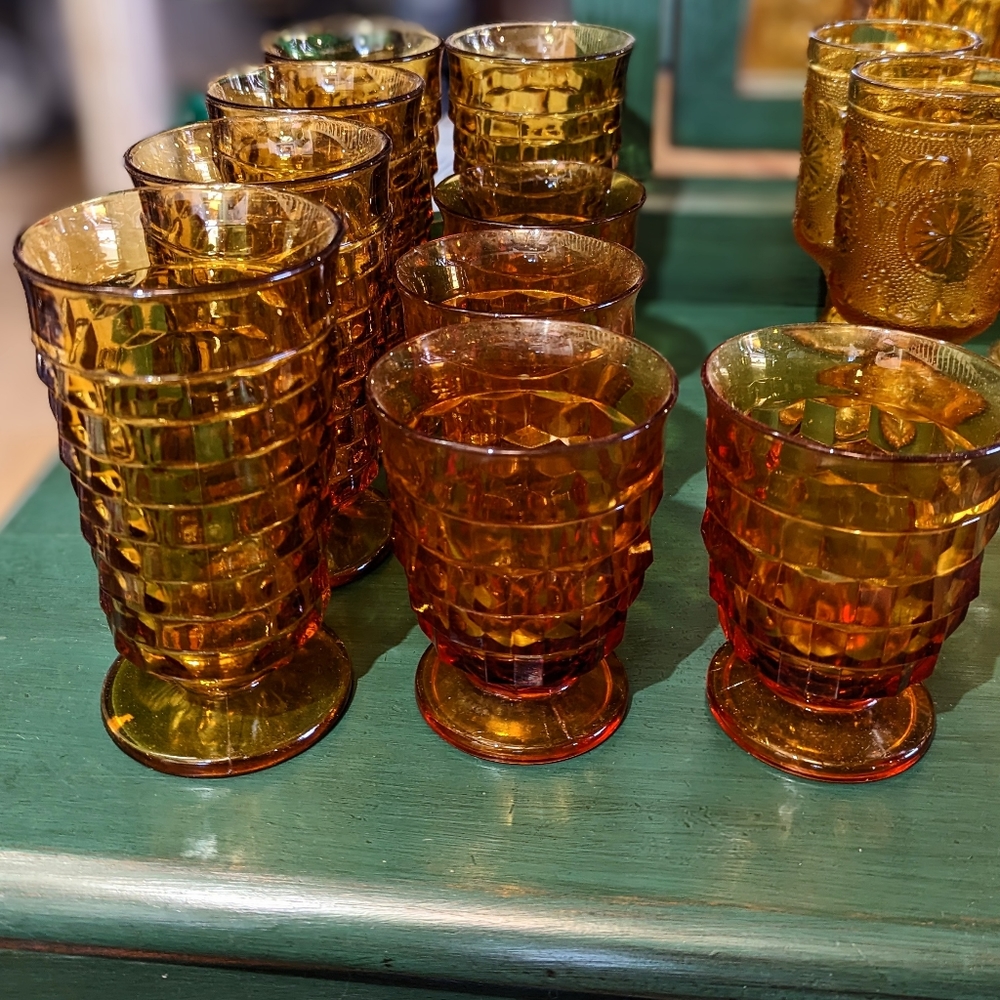 Vintage Amber glassware
